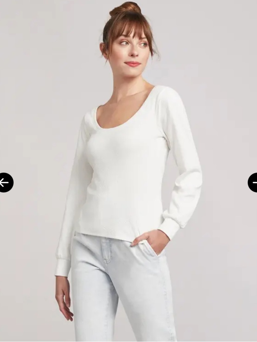 Faherty Organic Cotton Scoop Neck Long Sleeve Womens Medium
